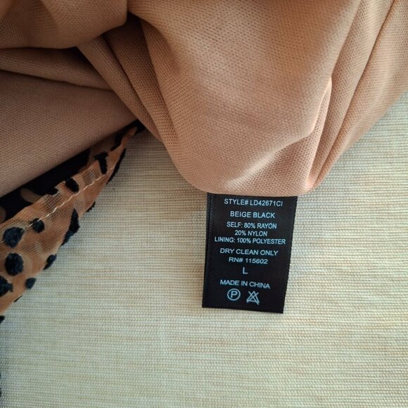 Lush Leopard Dress Sz L Crushed Velvet Adjustable Straps Party Cocktail Holiday - Picture 15 of 16